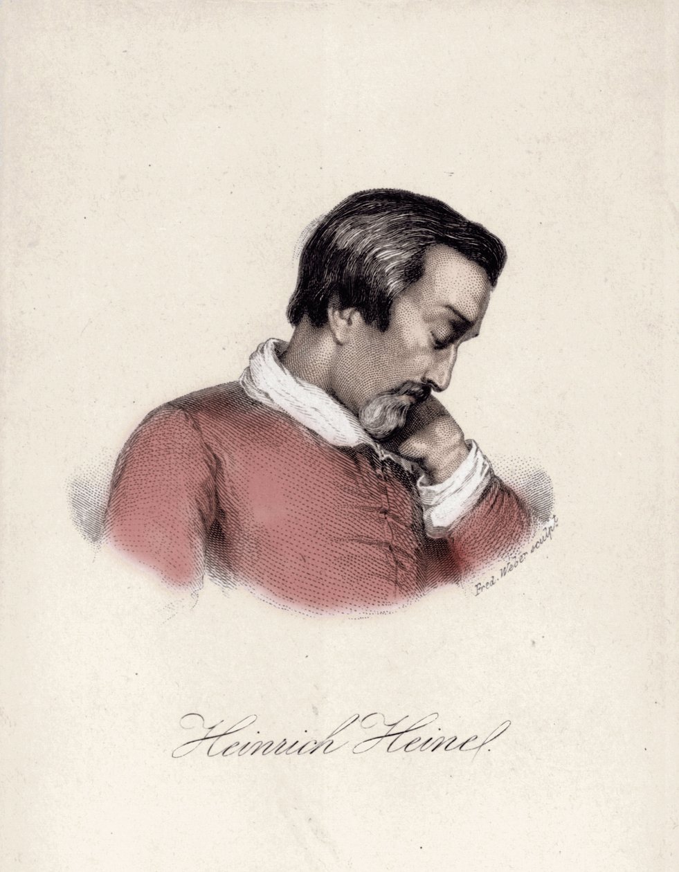 صورة هاينريش هاينه (1797-1856) ، كاتب ألماني. بواسطة فنان غير معروف