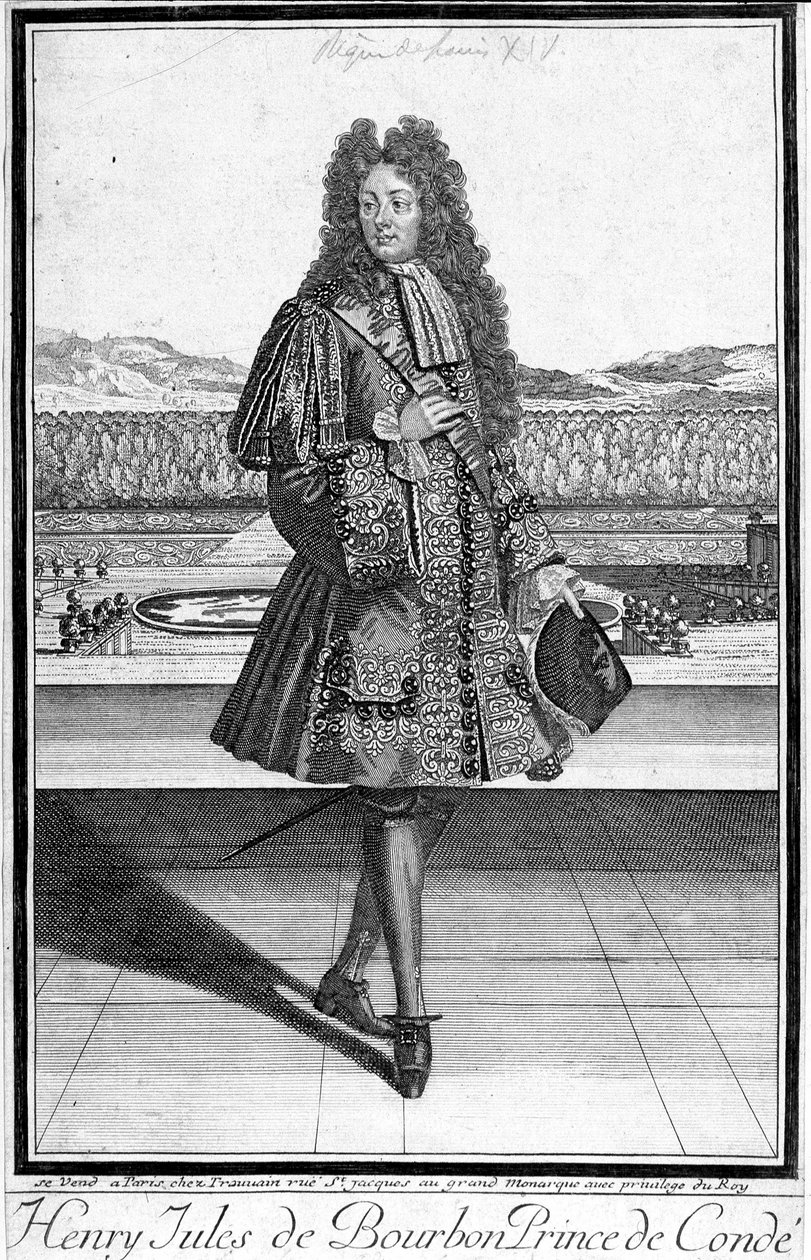 صورة هنري جول دي بوربون ، أمير كوندي (هنري جول دي بوربون كوندي) (1643-1709). بواسطة فنان غير معروف
