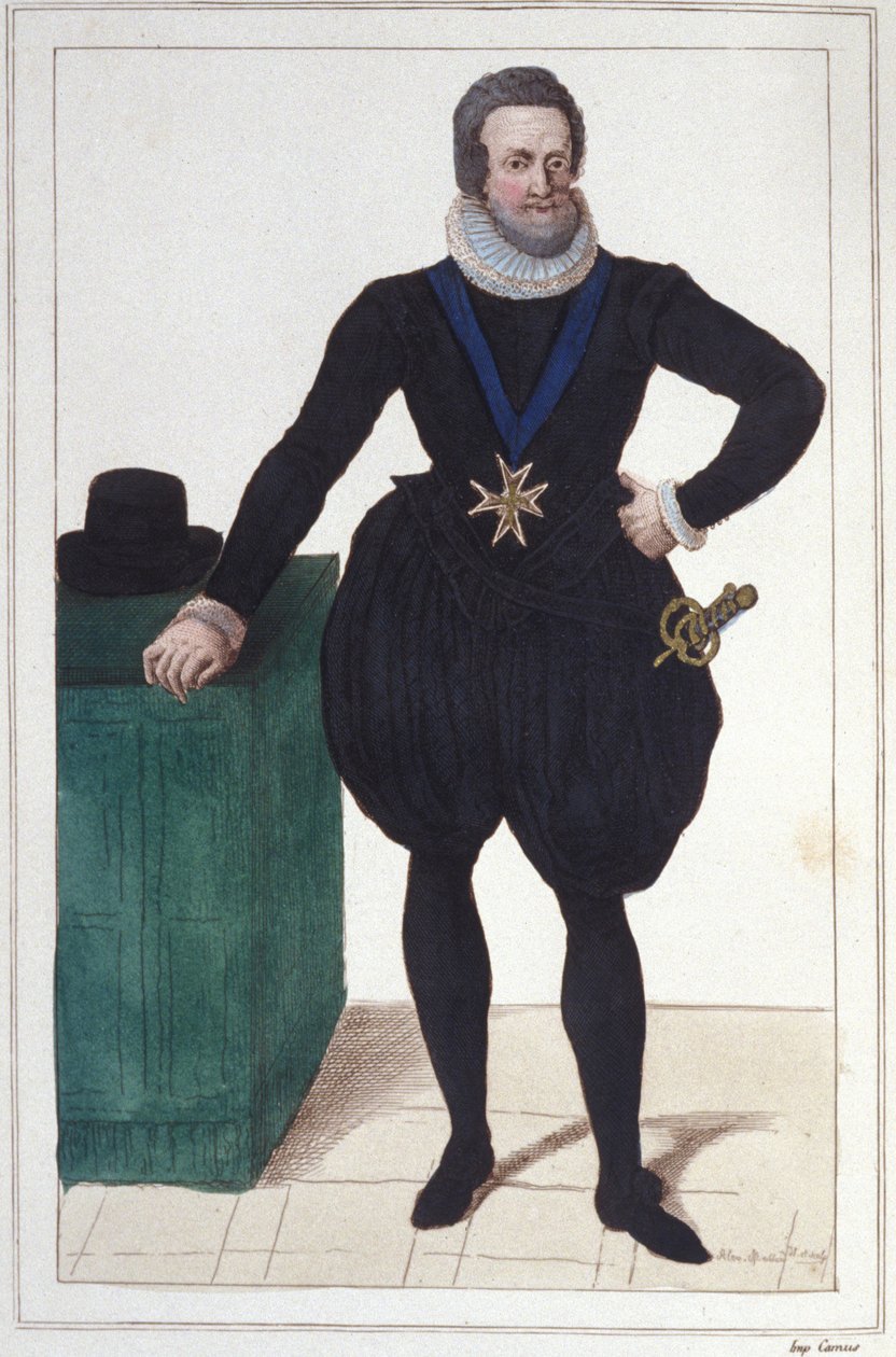 صورة هنري الرابع (1553-1610) ، ملك فرنسا نقش عام 1830 بواسطة فنان غير معروف