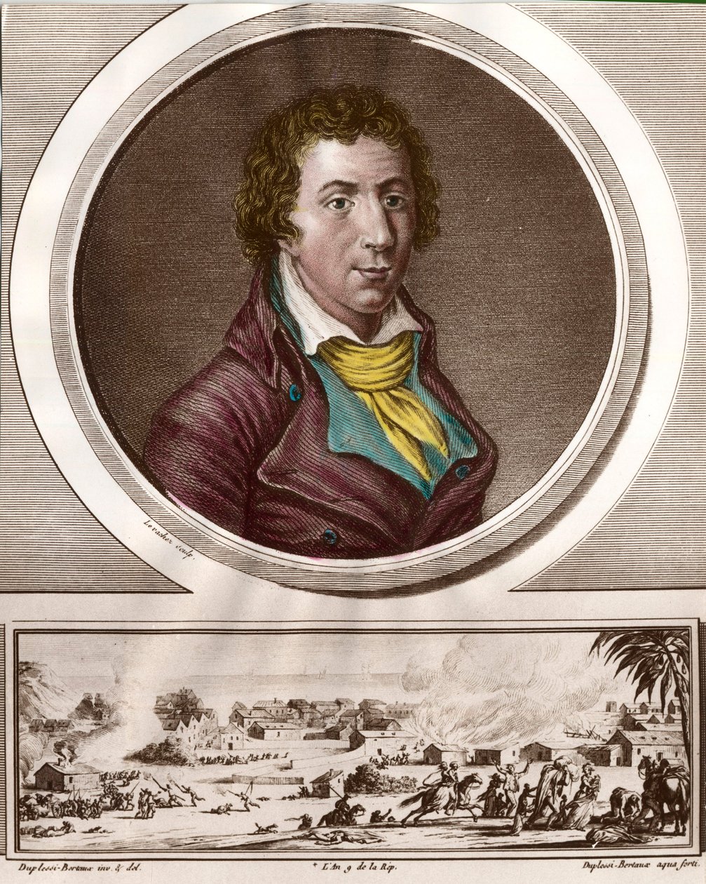 صورة جاك بيير بريسو دي وارفيل (1754 - 1793) ، صحفي وسياسي فرنسي. أسس جمعية أصدقاء السود ، مؤيدًا لإلغاء العبودية. نقش القرن الثامن عشر. مجموعة خاصة. بواسطة فنان غير معروف