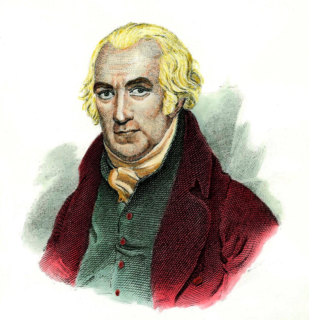صورة لجيمس وات (1736 - 1819) مهندس اسكتلندي. بواسطة فنان غير معروف