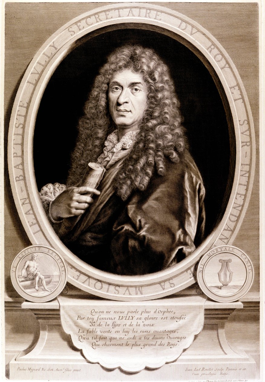صورة جان بابتيست لولي (جيوفاني باتيستا لولي) (1632-1687). بواسطة فنان غير معروف