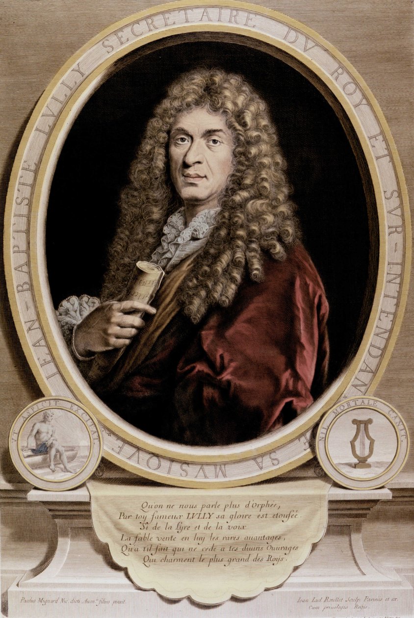 صورة جان بابتيست لولي (جيوفاني باتيستا لولي) (1632-1687). بواسطة فنان غير معروف