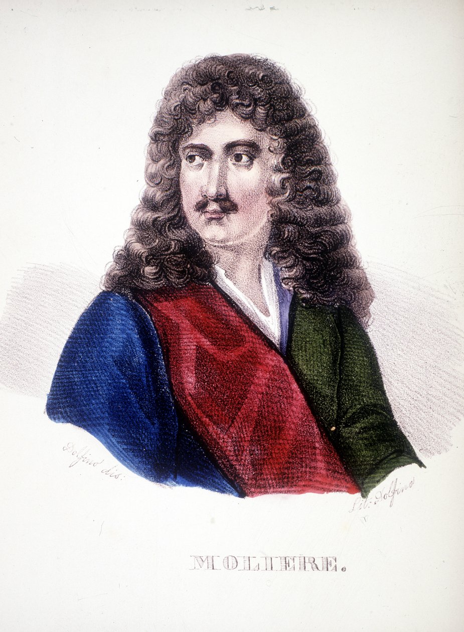 صورة جان بابتيست بوكلين ، المعروفة باسم "موليير". (1622-1673) بواسطة فنان غير معروف