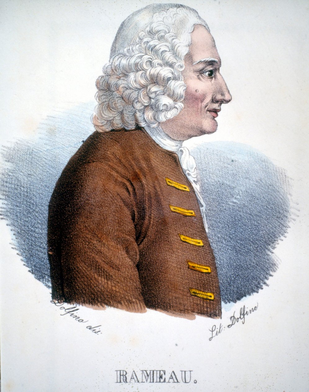 صورة جان فيليب (جان فيليب) رامو (1683-1764) ، الملحن الفرنسي. بواسطة فنان غير معروف