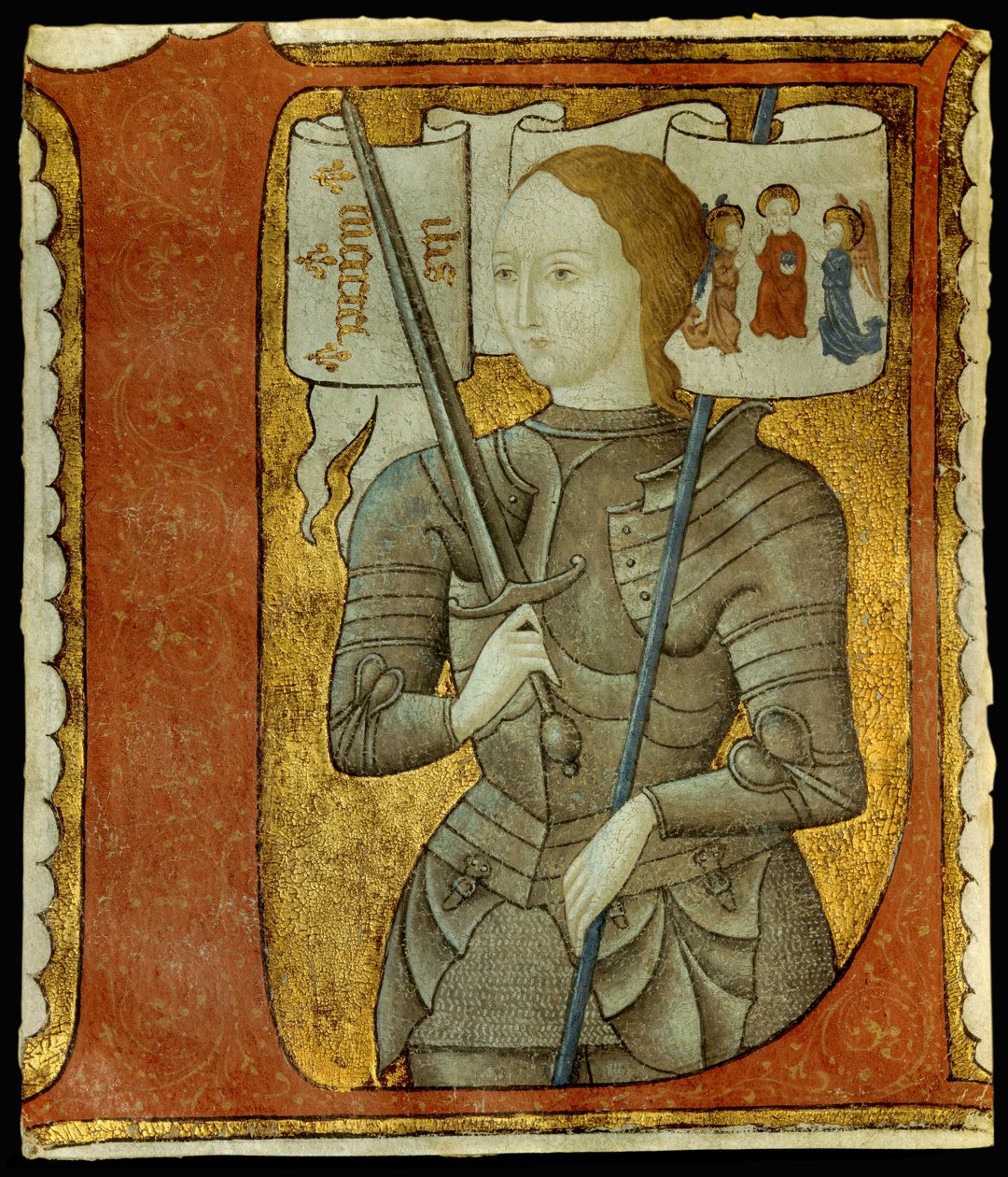 Portrait of Joan of Arc (1412-1431). Miniature from “Poesies” by Charles d