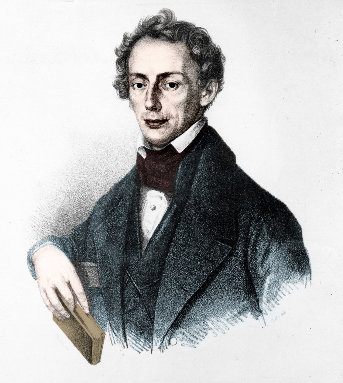 صورة يوهان كريستيان دوبلر (1803-1853). عالم فيزياء نمساوي. نقش القرن التاسع عشر. بواسطة فنان غير معروف