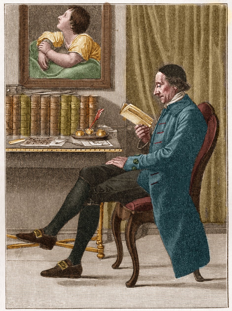 صورة يوهان كاسبار لافاتير أو غاسبارد لافاتير (1741-1801) ، عالم اللاهوت السويسري والكاتب الناطق بالألمانية المعروف بعمله في علم الفراسة. بواسطة فنان غير معروف