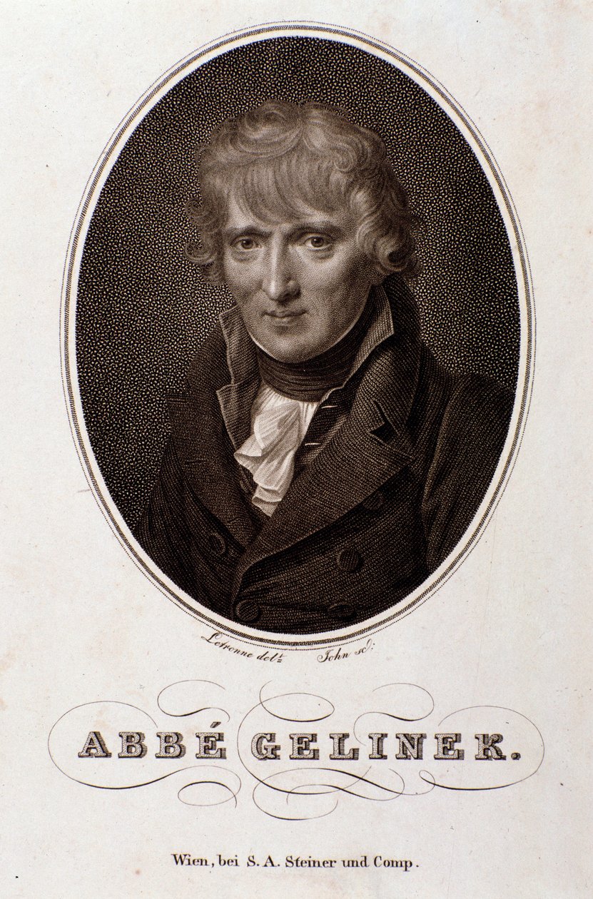 صورة جوزيف جيلينك (جوزيف) (1758-1825) عازف البيانو النمساوي والملحن واللاهوتي نقش. القرن ال 19. بولونيا ، سيفيكو ميوزيو ميوزيكو بواسطة فنان غير معروف