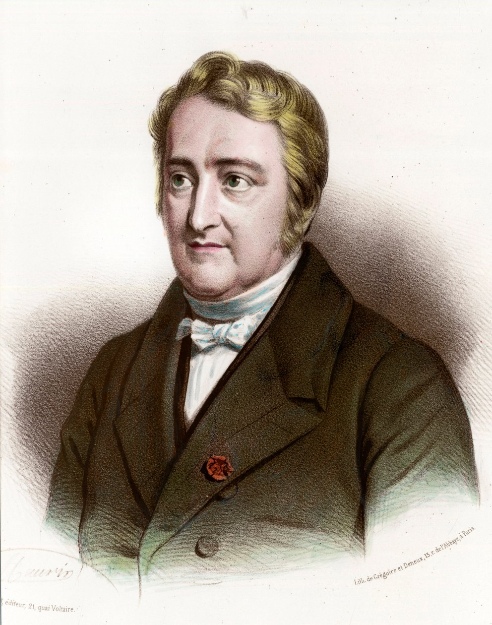 Portrait of Joseph Pelletier (1788 - 1842) French chemist. Engraving of the 19th century. Private collection. بواسطة فنان غير معروف
