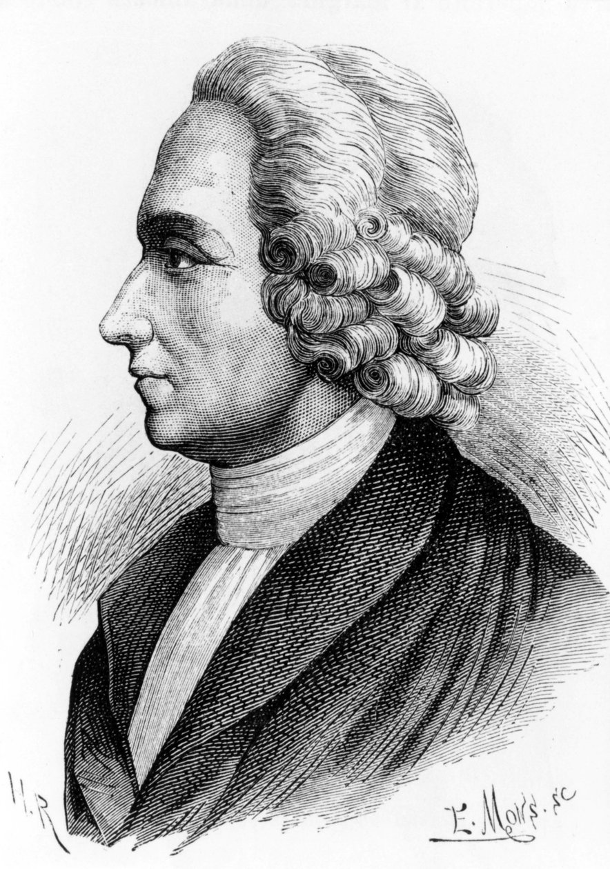 صورة لجوزيف بريستلي (1733 - 1804) ، الكيميائي واللاهوتي البريطاني. نقش القرن التاسع عشر. بواسطة فنان غير معروف