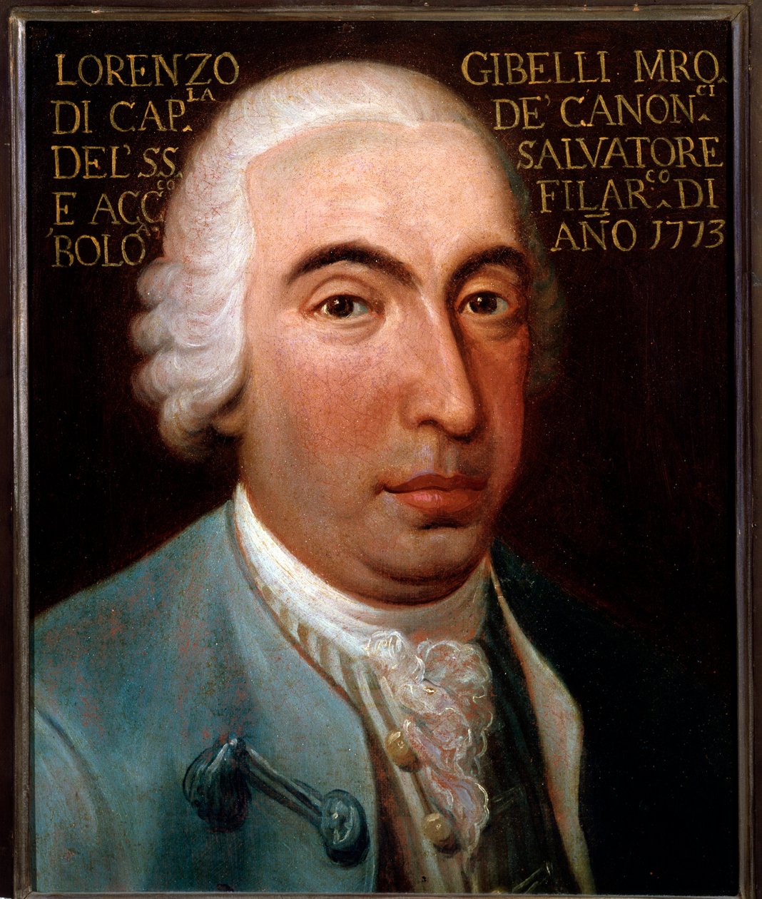 صورة لورنزو جيبيلي (1719-1812) الملحن الإيطالي ، كاستراتو (كاسترات) لوحة مجهولة المصدر. 1773. بولونيا ، المتحف الببليوغرافي الموسيقي المدني. بواسطة فنان غير معروف