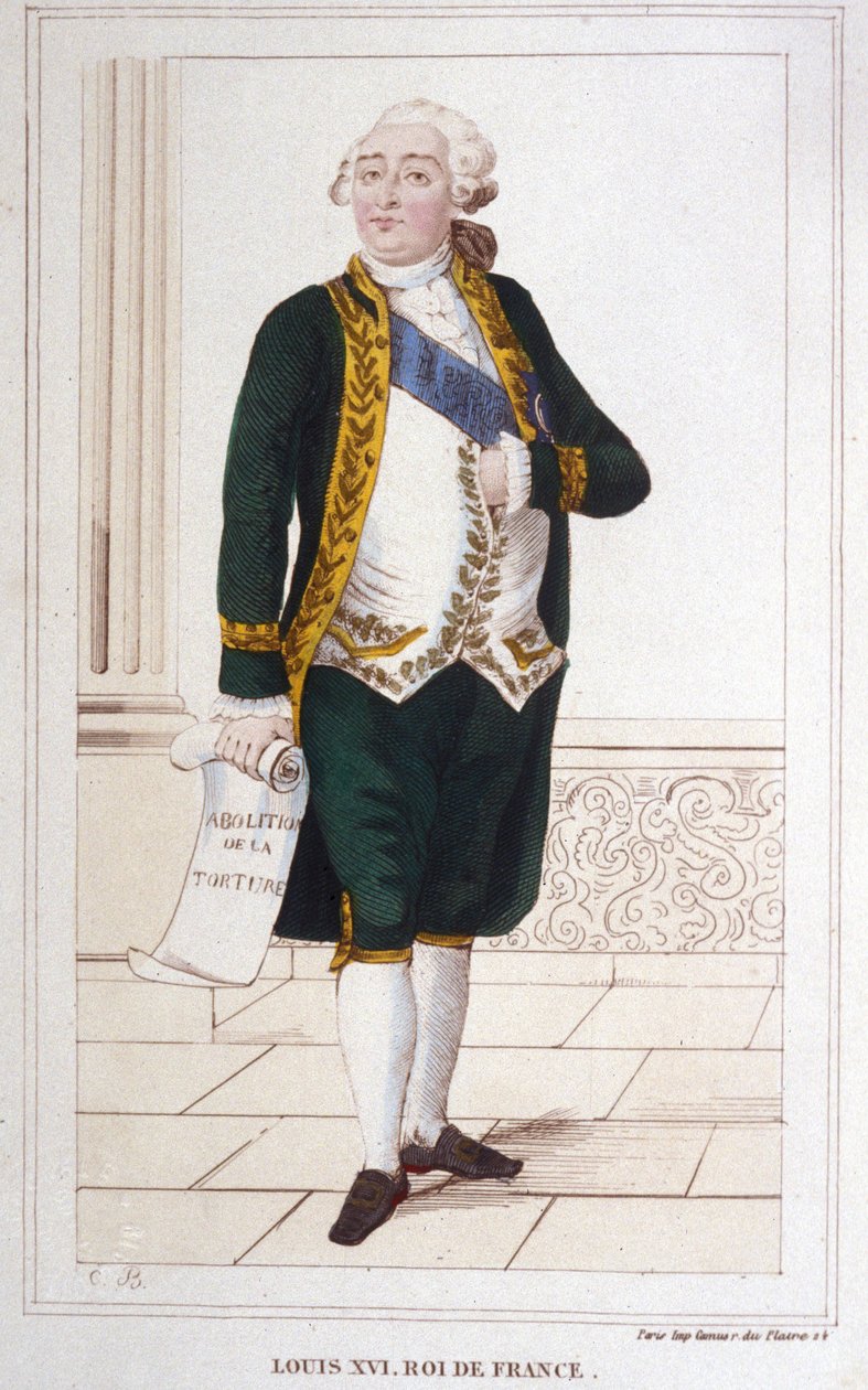 صورة لويس السادس عشر (1754 - 1793) نقش عام 1830 بواسطة فنان غير معروف