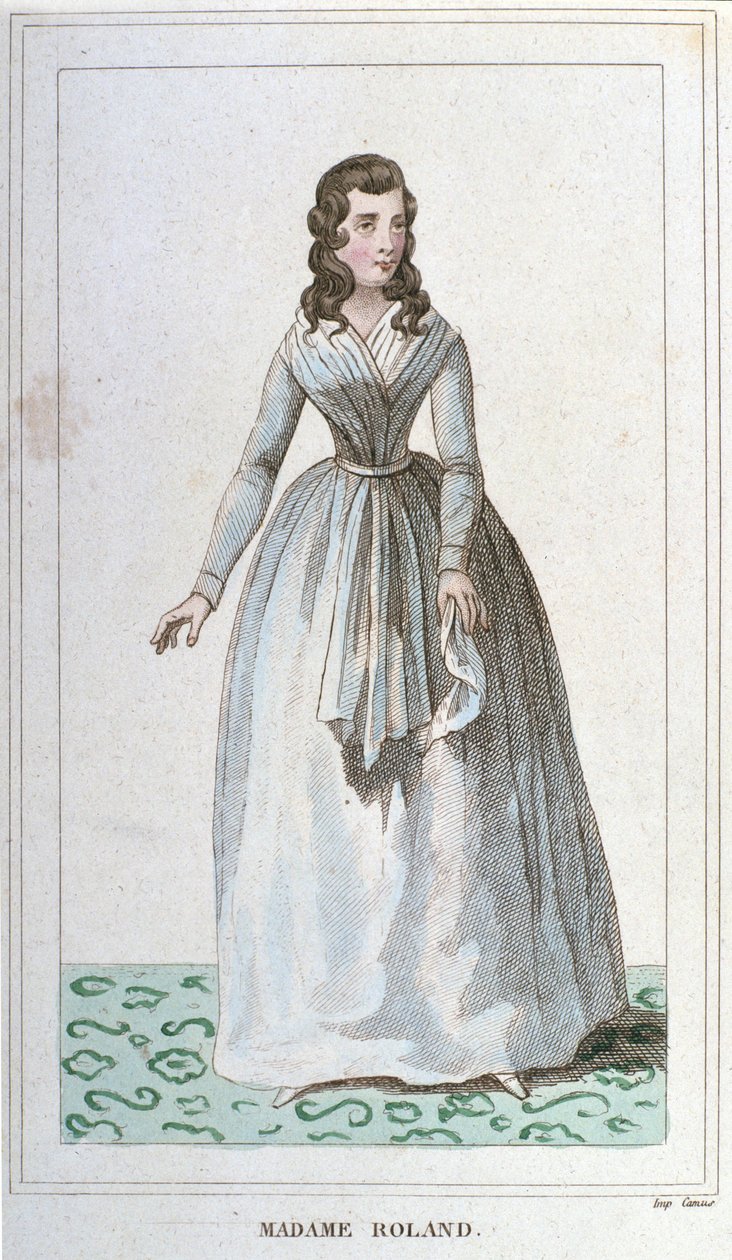 صورة مدام رولان السياسية الفرنسية (1754 - 1793). بواسطة فنان غير معروف
