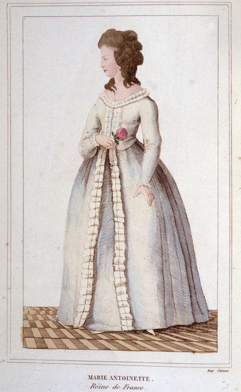 صورة لماري أنطوانيت (1755-1793) محفورة 1830 بواسطة فنان غير معروف