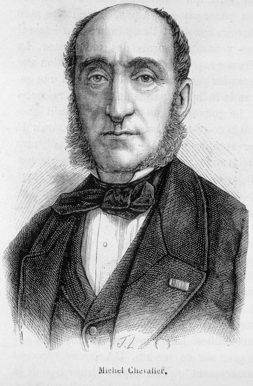 صورة ميشيل شوفالييه (1806-1879) ، سياسي واقتصادي فرنسي. بواسطة فنان غير معروف