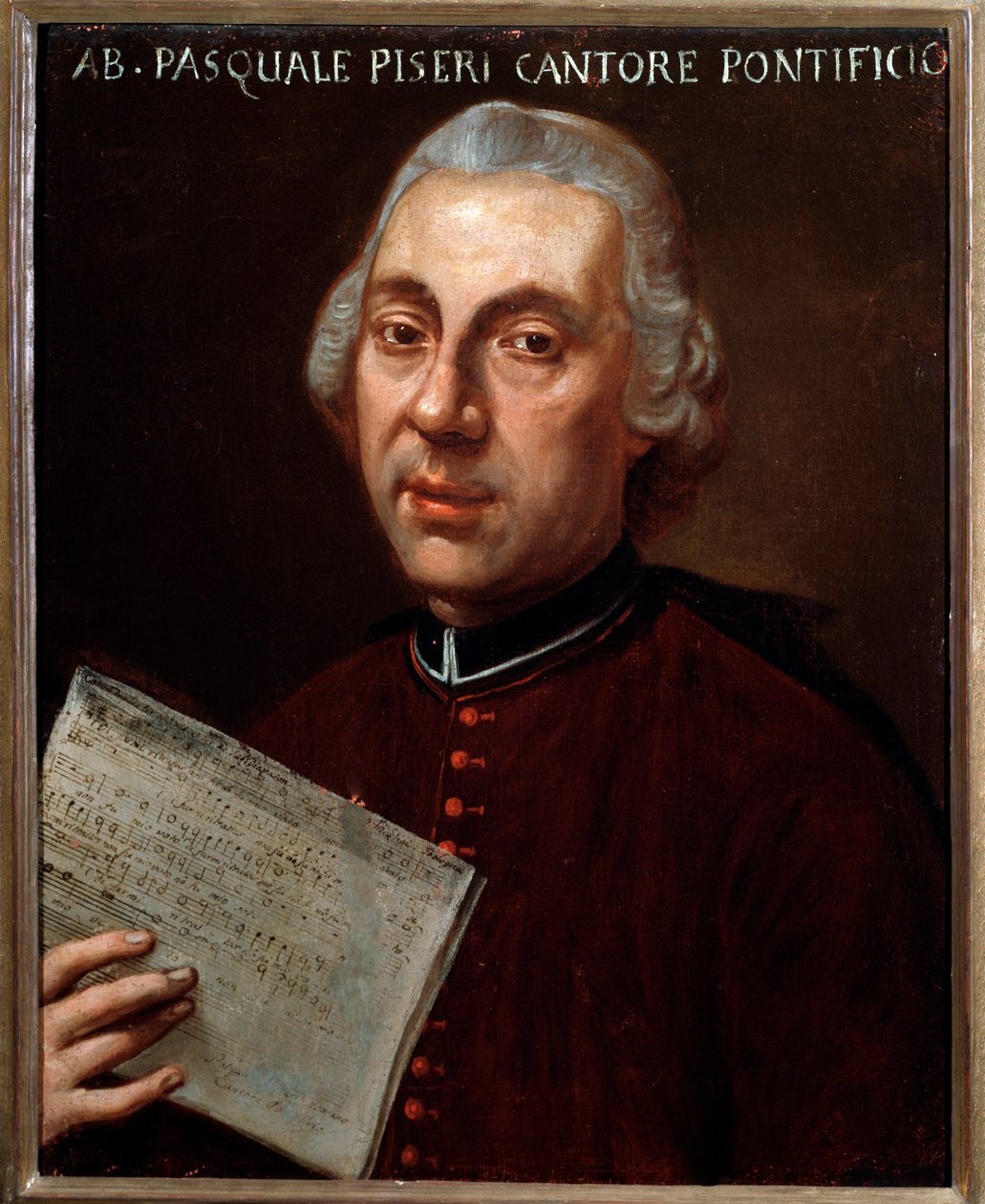 صورة لباسكوالي بيسيري (بيساري) (1725-1778) ملحن إيطالي رسم مجهول. بولونيا من القرن الثامن عشر ، متحف الموسيقى المدنية بواسطة فنان غير معروف