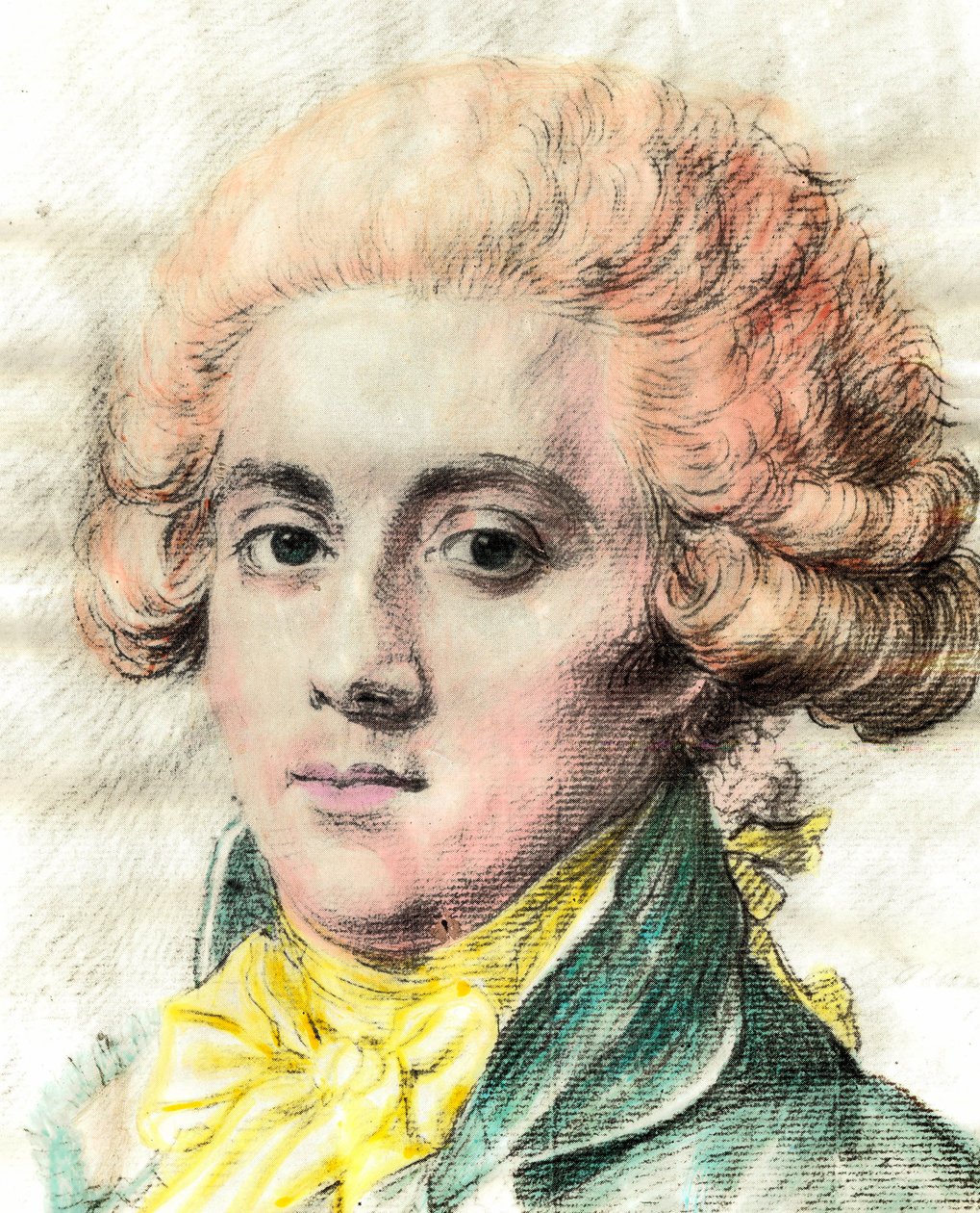 صورة لبيير فيكتوريان فيرجنيود (1753-1793) ، السياسي الفرنسي جيروندين. تفاصيل رسم توضيحي من القرن الثامن عشر. فرساي. متحف لامبينيت بواسطة فنان غير معروف