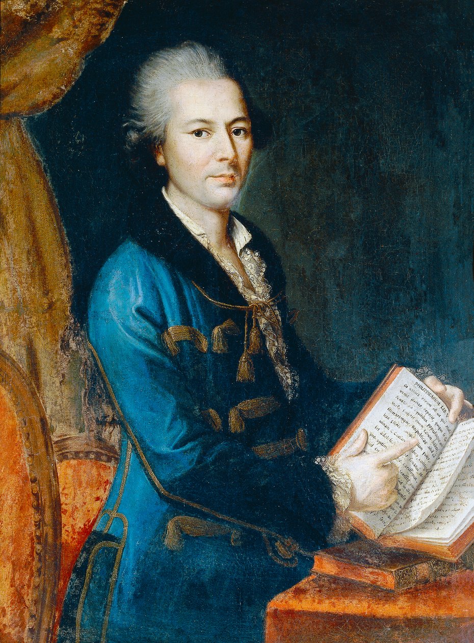 Portrait of Pietro Verri (1728-1797), Italian writer, philosopher, and economist, painting by an unknown 18th century artist بواسطة فنان غير معروف