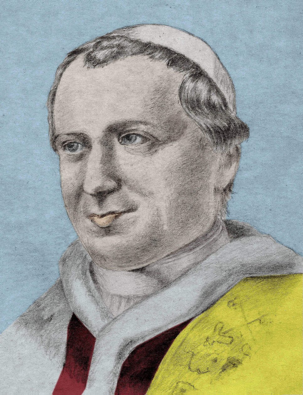 صورة لبيوس التاسع (1792-1878) ، 253 البابا (1846-1878). بواسطة فنان غير معروف