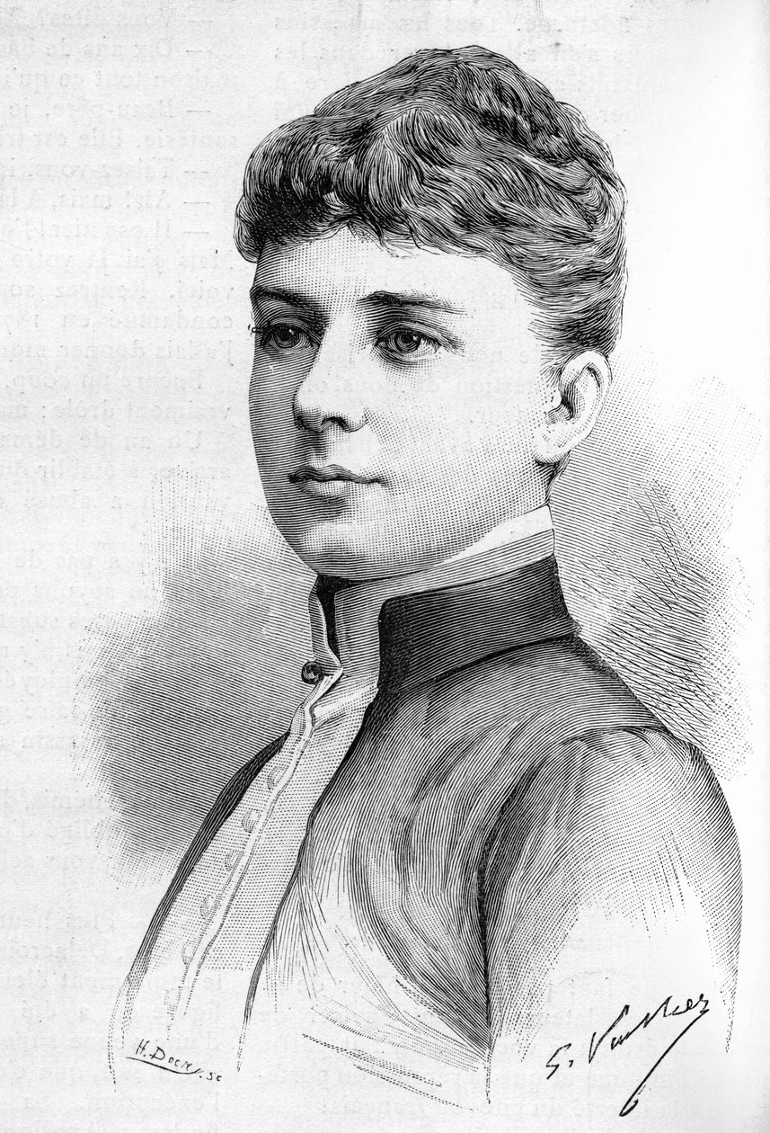صورة للأميرة إيبا مونك ، زوجة أمير السويد أوسكار الثاني عام 1888. بواسطة فنان غير معروف