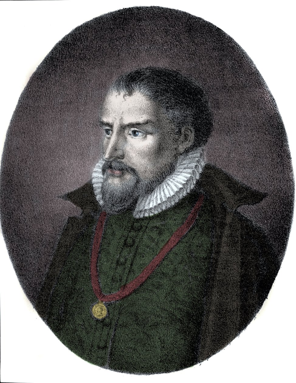 صورة لرولاند دي لاسوس (أورلاندوس أو أورلاندو دي لاسو ، حوالي 1531-1594) ، مؤلف موسيقي فرانكو فلمنكي. بواسطة فنان غير معروف