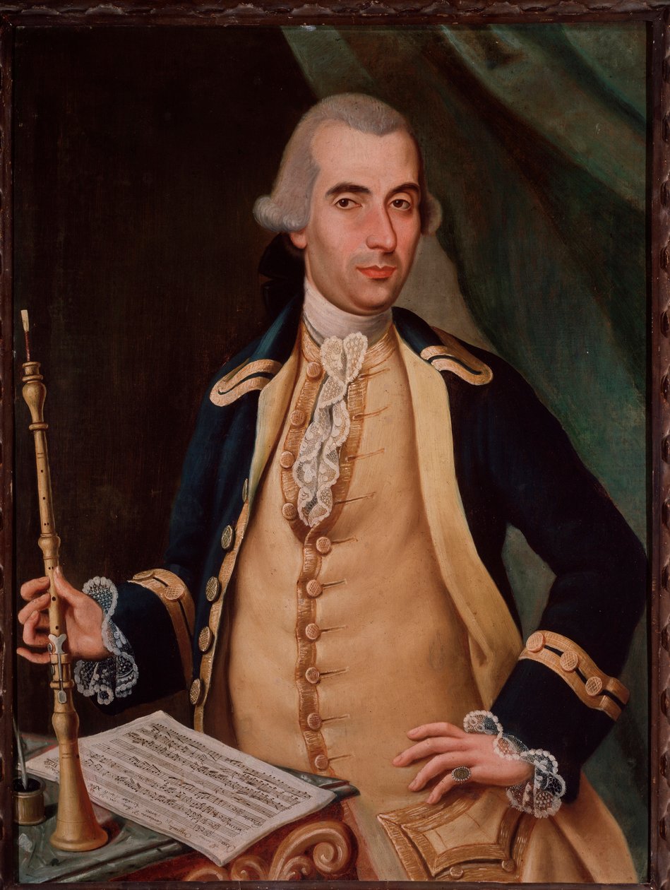صورة سانتي أغيلار (1734-1808) لوحة oboist الإيطالية مجهول. متحف بولونيا المدني للببليوغرافيا في القرن الثامن عشر بواسطة فنان غير معروف