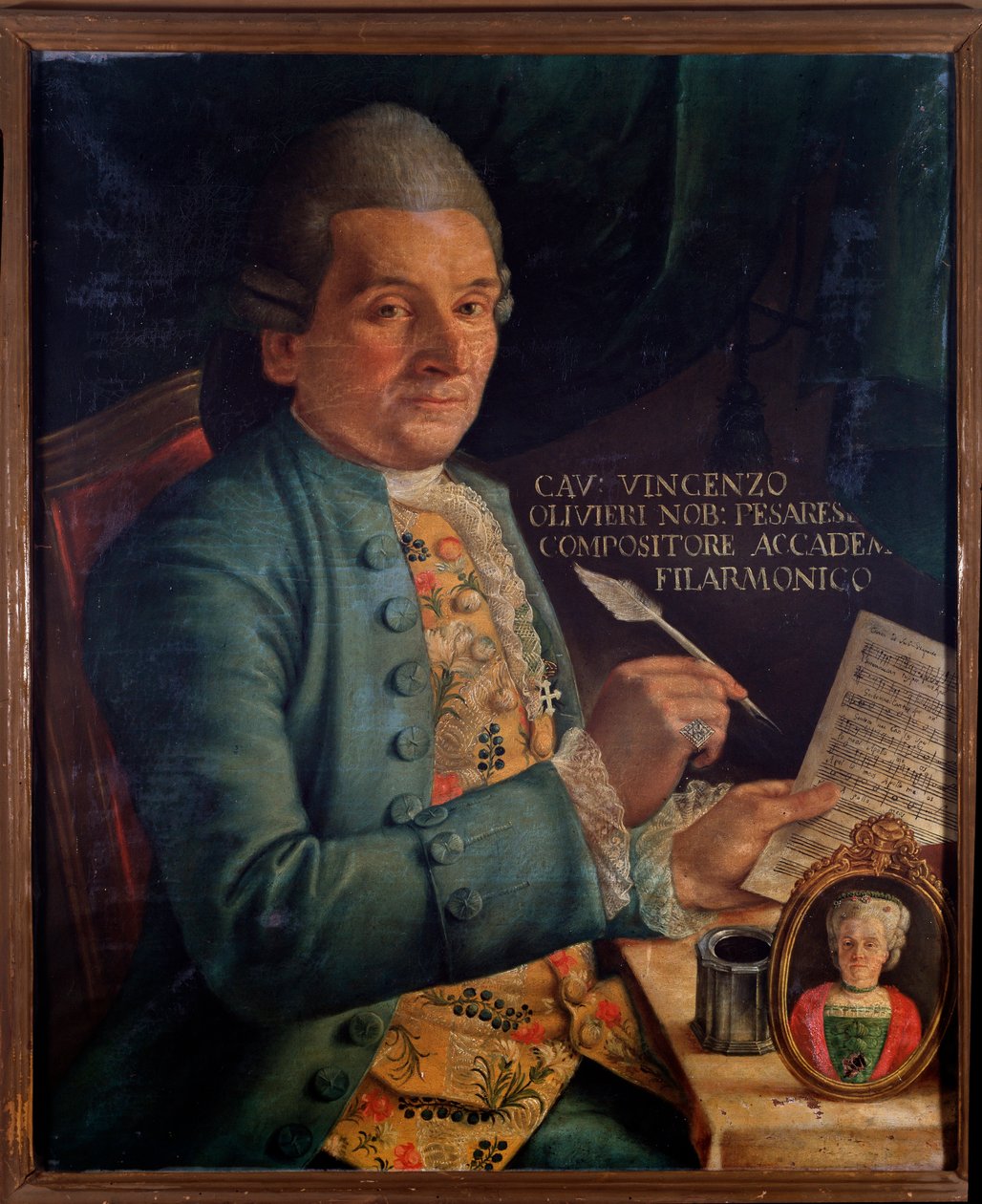 Portrait of Vincenzo Olivieri, italian composer (painting بواسطة فنان غير معروف