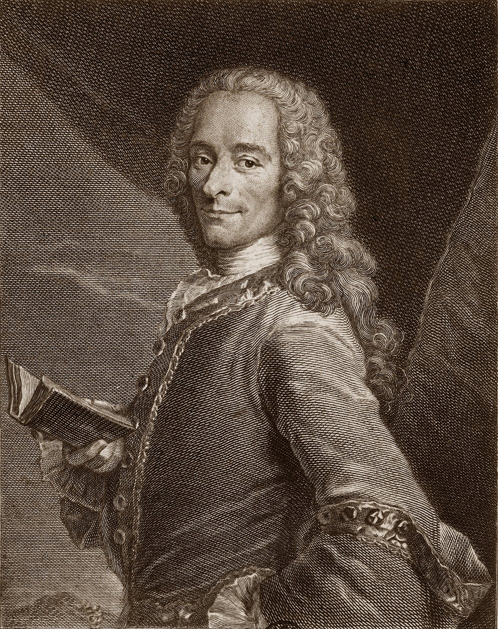 صورة لفولتير (1694 - 1778). بواسطة فنان غير معروف