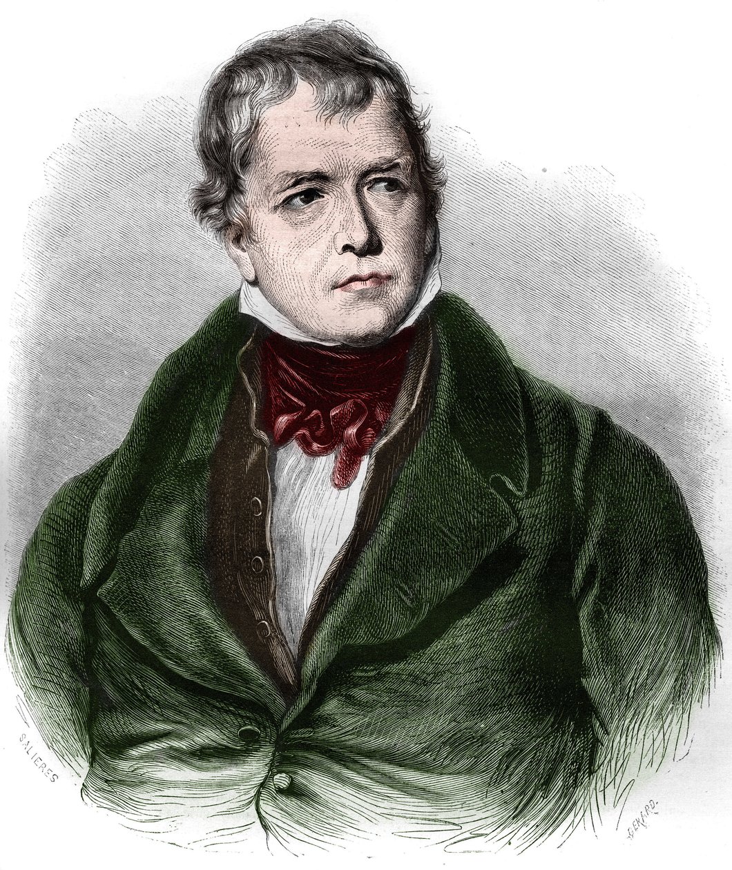 صورة لوالتر سكوت (1771-1832) ، شاعر وروائي اسكتلندي. بواسطة فنان غير معروف