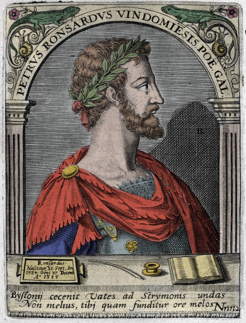 صورة للشاعر الفرنسي بيير دي رونسارد (1524-1585). بواسطة فنان غير معروف