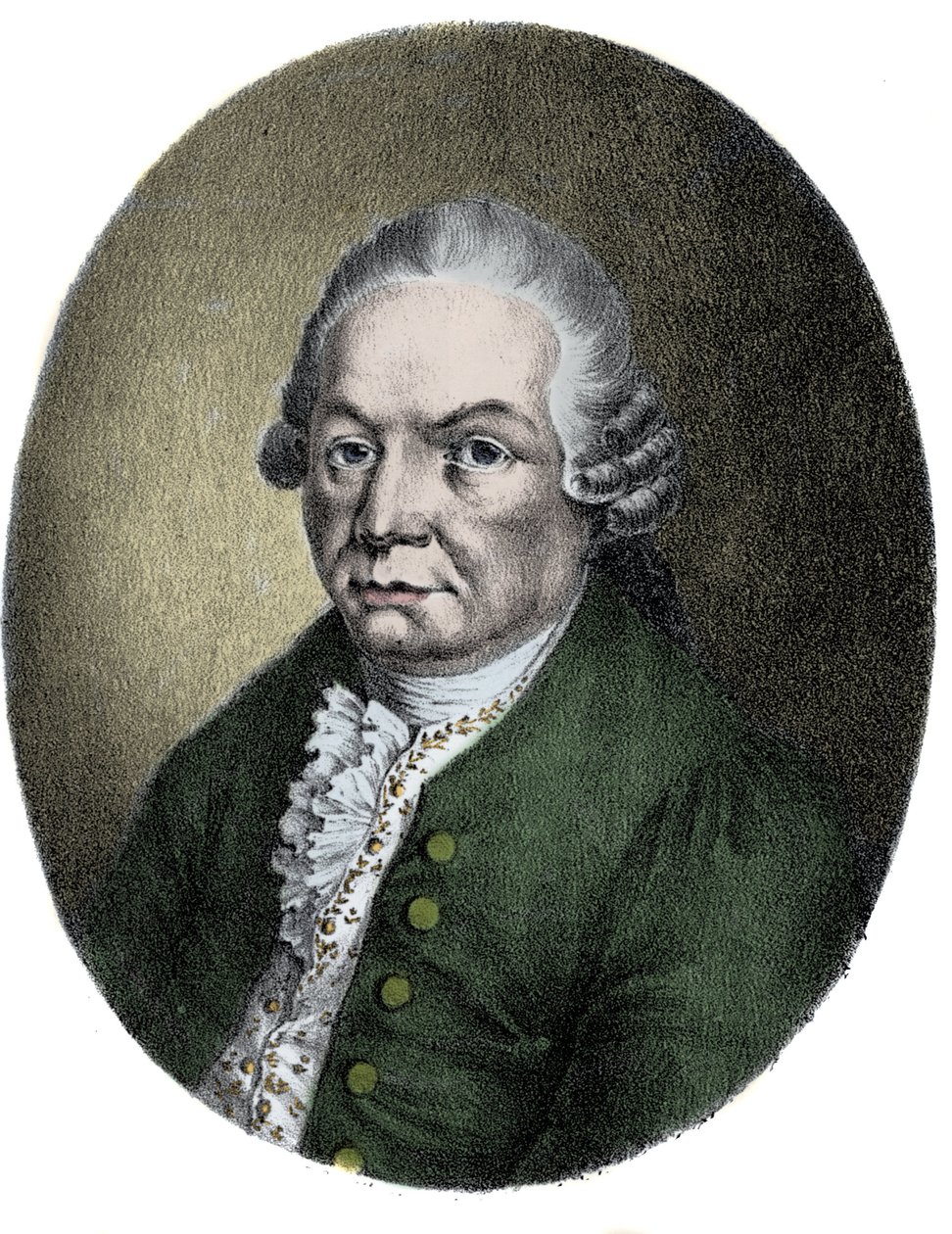 صورة للمؤلف الموسيقي الألماني كارل فيليب إيمانويل باخ (1714-1788). بواسطة فنان غير معروف