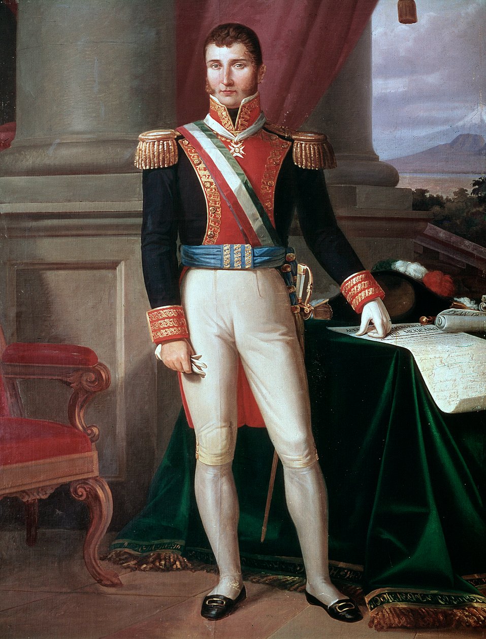 صورة للإمبراطور المكسيكي أوجستين إيتوربيدي (1783-1824) لوحة مجهولة الهوية ، كاليفورنيا. 1821 المتحف التاريخي الوطني ، شاتو دي تشابولتيبيك المكسيك بواسطة فنان غير معروف