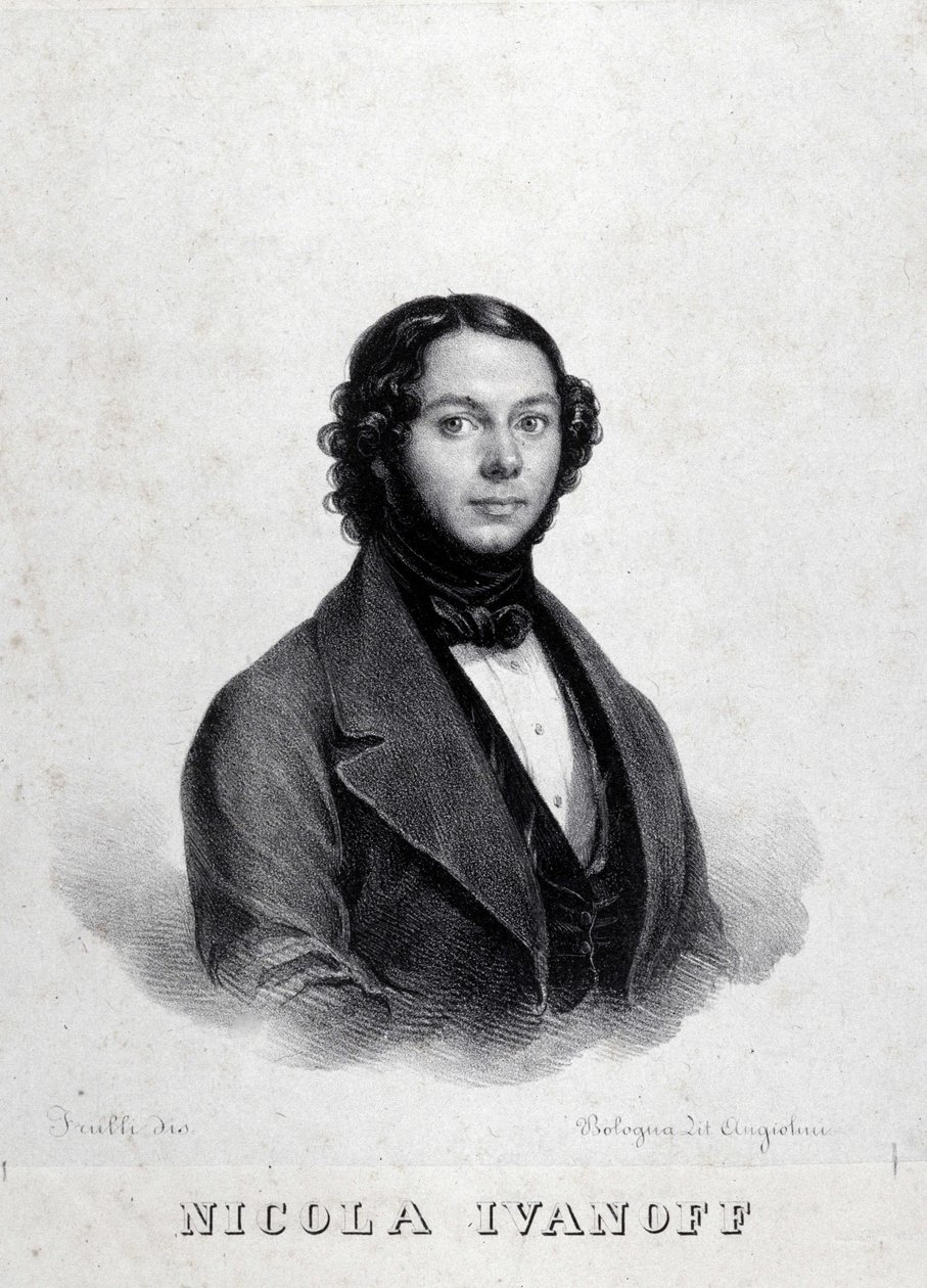 صورة للمغني الروسي نيكولا إيفانوف (نيكولاي كوزميف إيفانوف 1810-1880). بواسطة فنان غير معروف