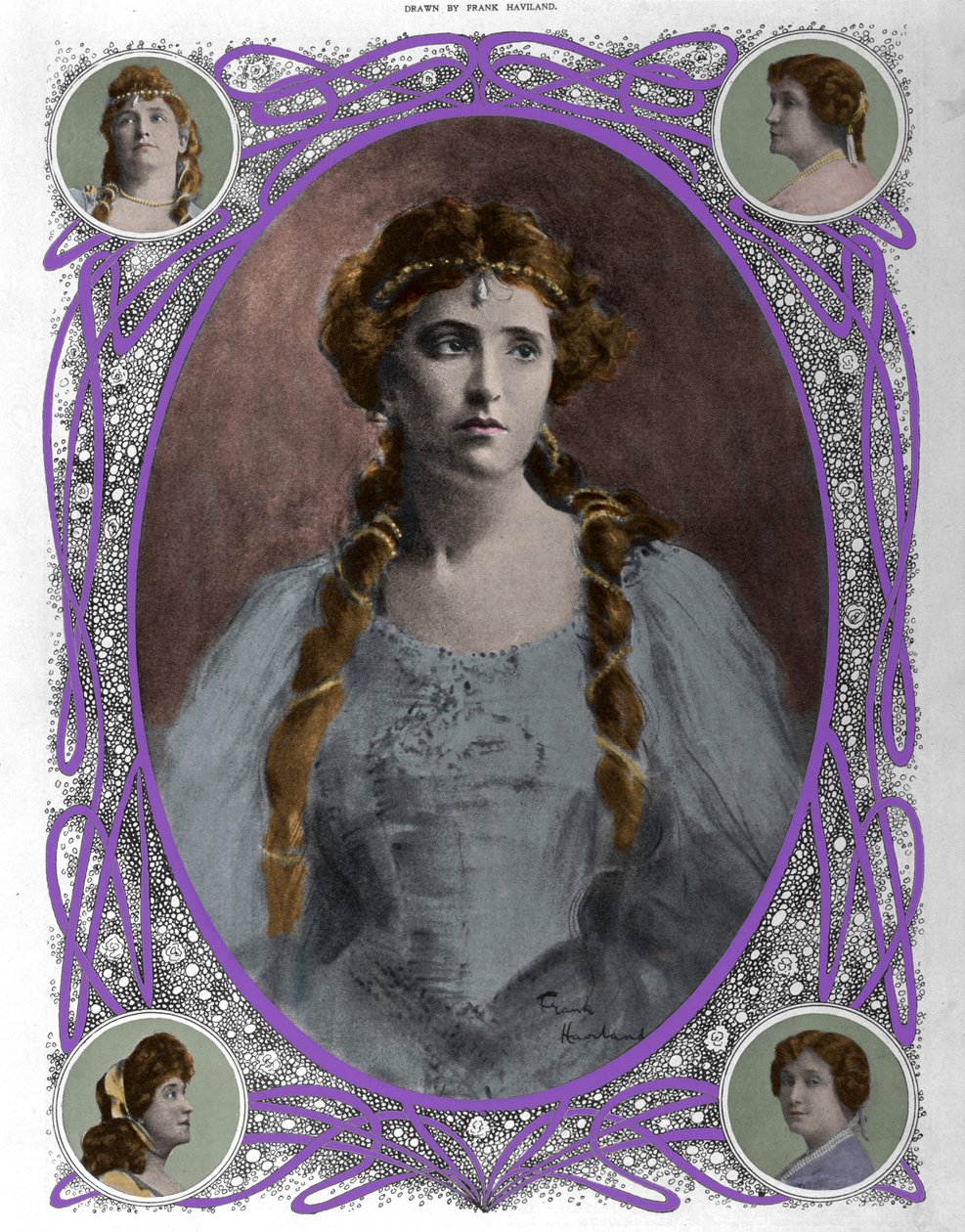 صورة للمغنية نيلي (نيللي) ميلبا (1861-1931) أواخر القرن التاسع عشر بواسطة فنان غير معروف