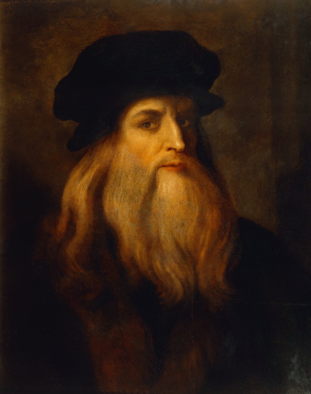 Presumed self-portrait by Leonardo da Vinci (1452-1519), an Unknown Artist بواسطة فنان غير معروف