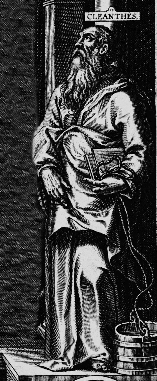 تمثيل الفيلسوف اليوناني Stoicist Cleanthe (330-232 قبل الميلاد) "نقش من واجهة" "الأعمال الفلسفية" بقلم سينيك بواسطة فنان غير معروف