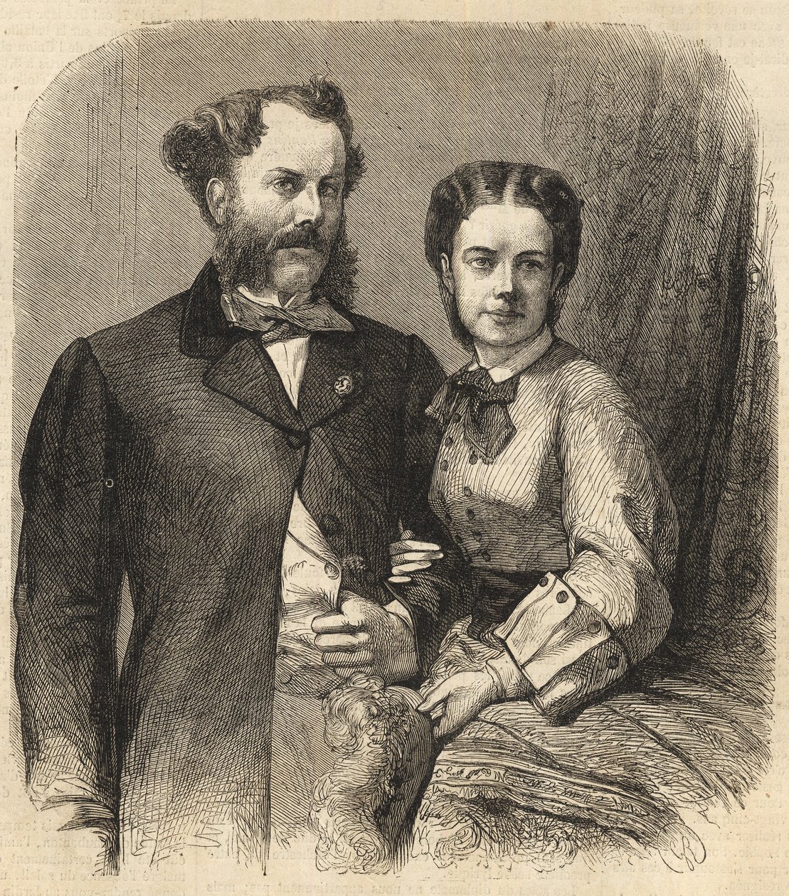 ريتشارد كليمنس فون ميترنيخ (1829-1895) وبولين ميترنيخ (بولين كليمنتين ماري والبورج ، الكونتيسة ساندور فون زلافينيكزا - أميرة ميترنيخ - وينبورغ زو بيلشتاين) (1836-1921) - الكون المصور لعام 1864 بواسطة فنان غير معروف