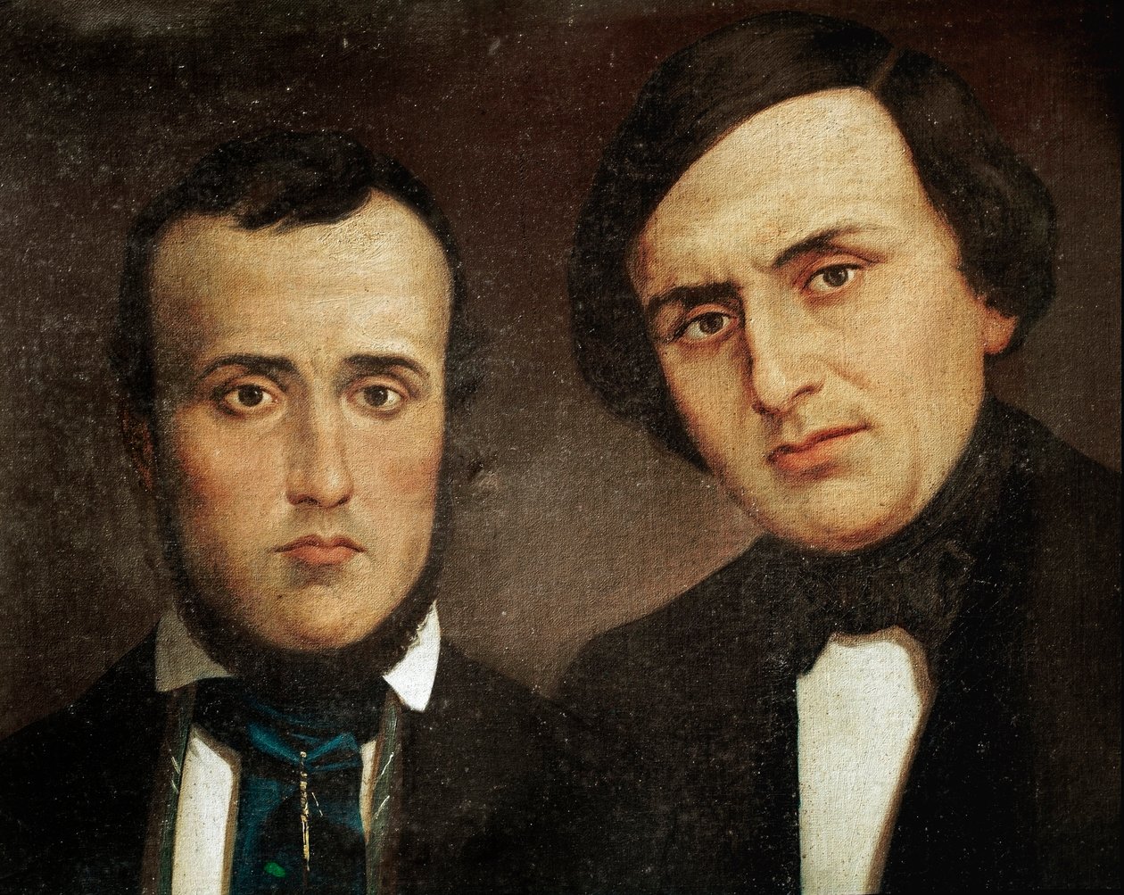 Risorgimento: صورة الأخوين أتيليو بانديرا (1810-1844) وإميليو بانديرا (1819-1844). لوحة مجهولة. القرن التاسع عشر روما ، معهد Risorgimento للتاريخ بواسطة فنان غير معروف