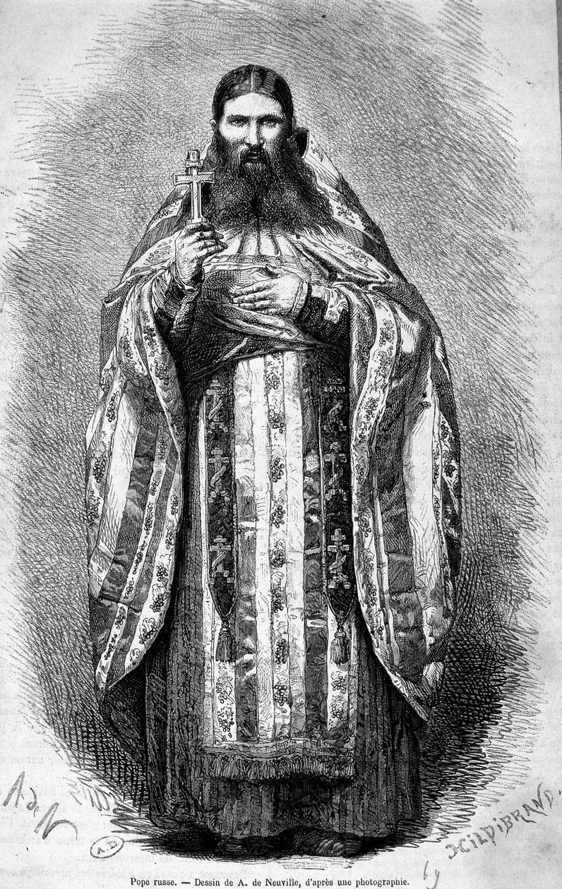 البابا الروسي ، رسم من صورة بواسطة فنان غير معروف