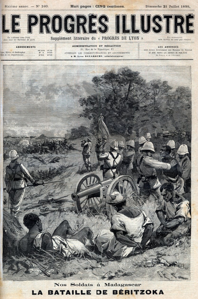 الحرب الملغاشية الفرنسية الثانية (1895) بيريتزوكا في 30 يونيو بواسطة فنان غير معروف