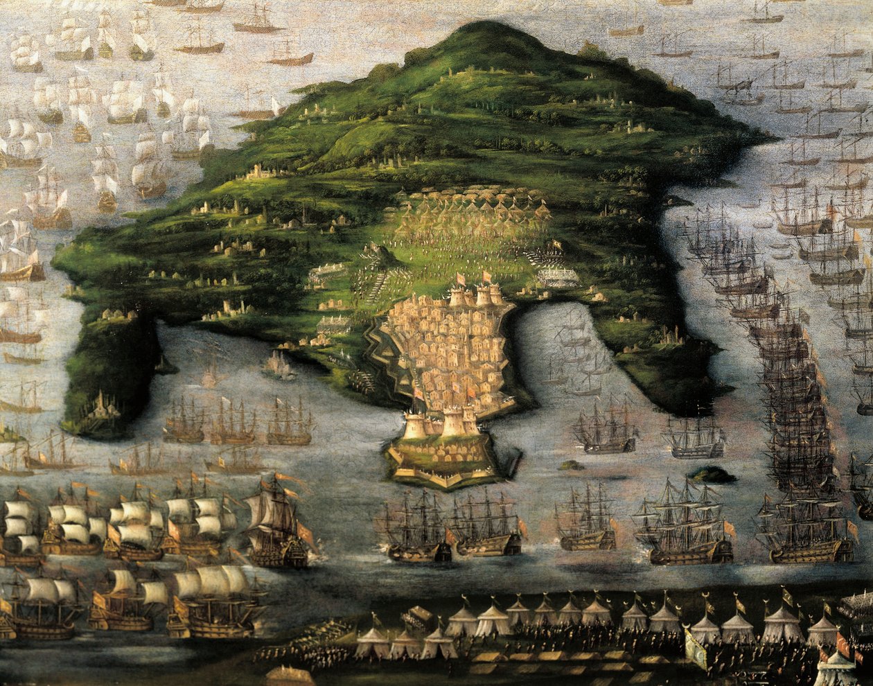 Siege of Corfu, Greece, unknown artist بواسطة فنان غير معروف