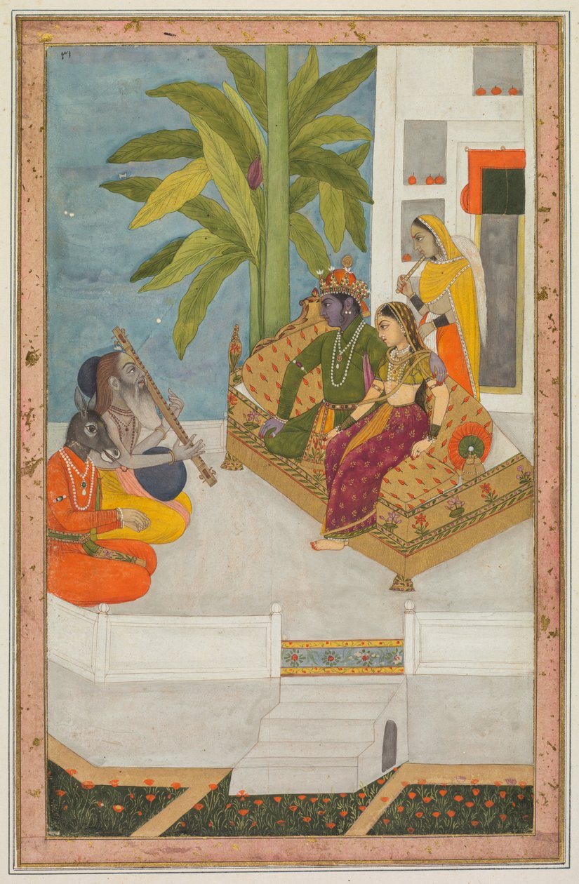 Sri Raga: رسم توضيحي من سلسلة Ragamala بواسطة فنان غير معروف