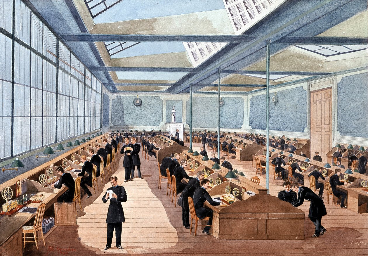 Telegraphy room بواسطة فنان غير معروف