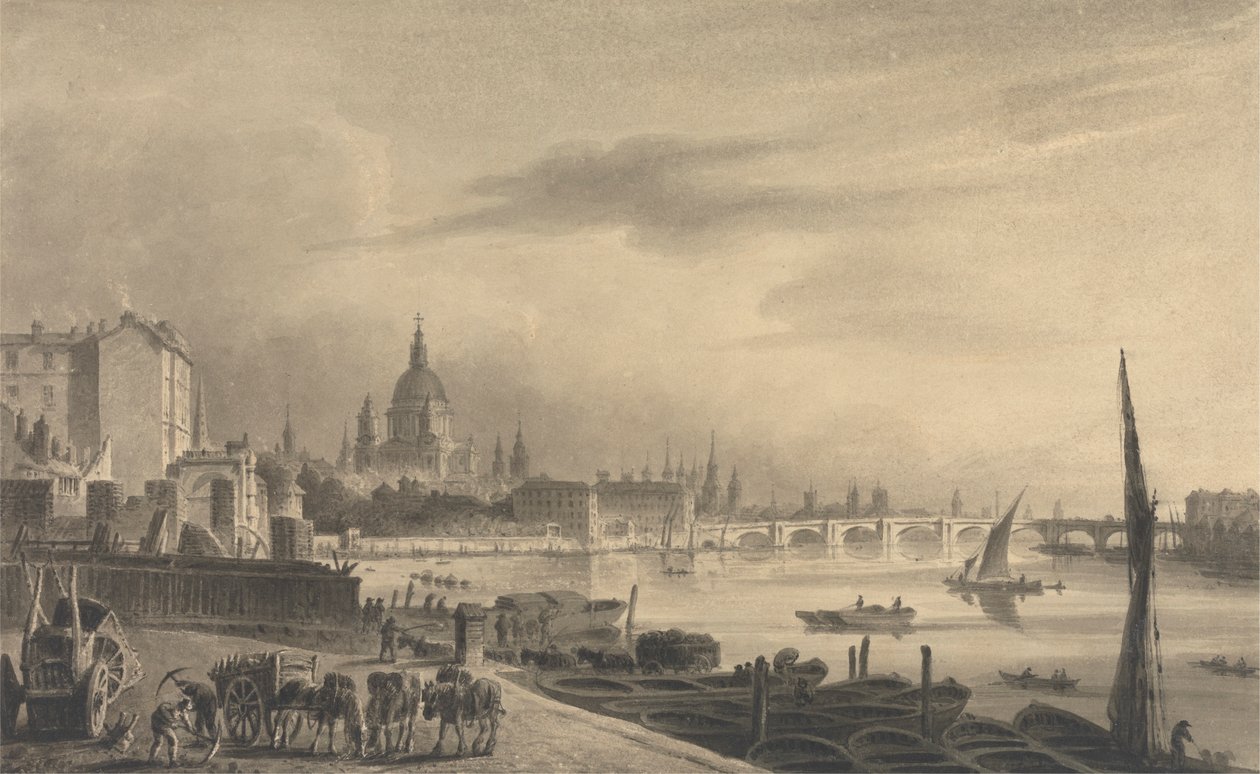 مدينة لندن من Somerset House بواسطة فنان غير معروف