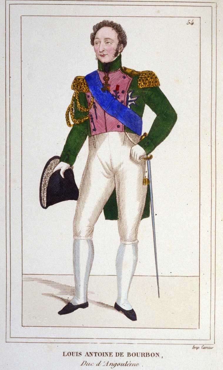 دوق أنغوليم لويس أنطوان (لويس أنطوان) دارتوا (أو لويس دي فرانس) (1775-1844) ، آخر دلفين لفرنسا - نقش عام 1830 بواسطة فنان غير معروف