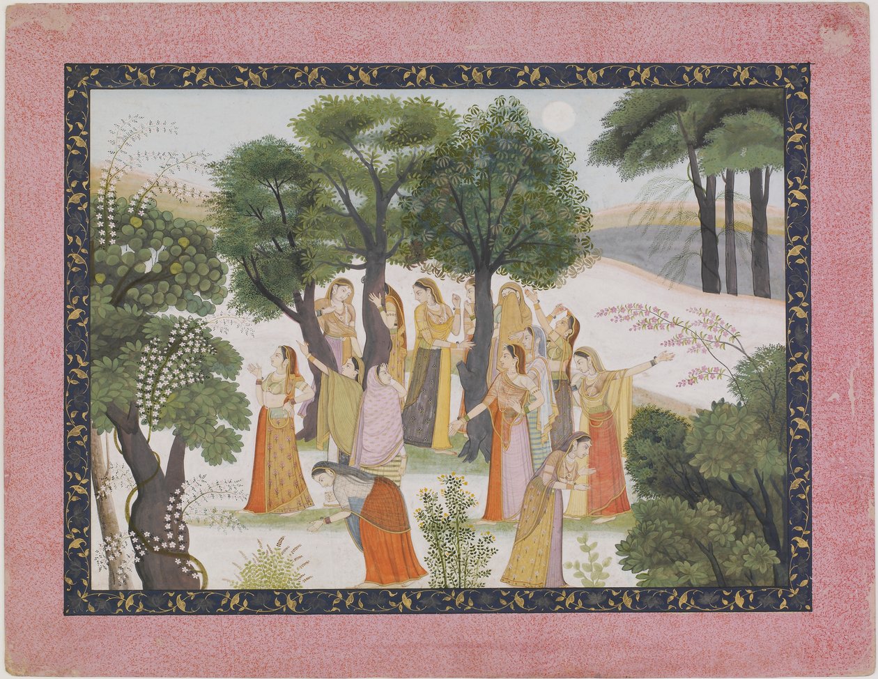 بحث جوبيس عن كريشنا من <em>بهاجافاتا بورانا</em> بواسطة فنان غير معروف