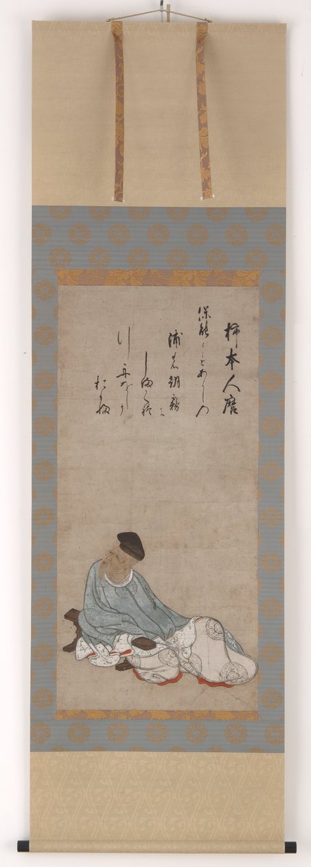 الشاعر Kakinomoto no Hitomaro بواسطة فنان غير معروف
