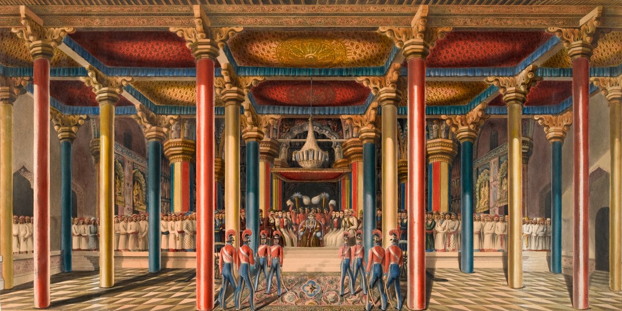 The Tanjore Durbar, near Madras in February 1840 (watercolor) بواسطة فنان غير معروف