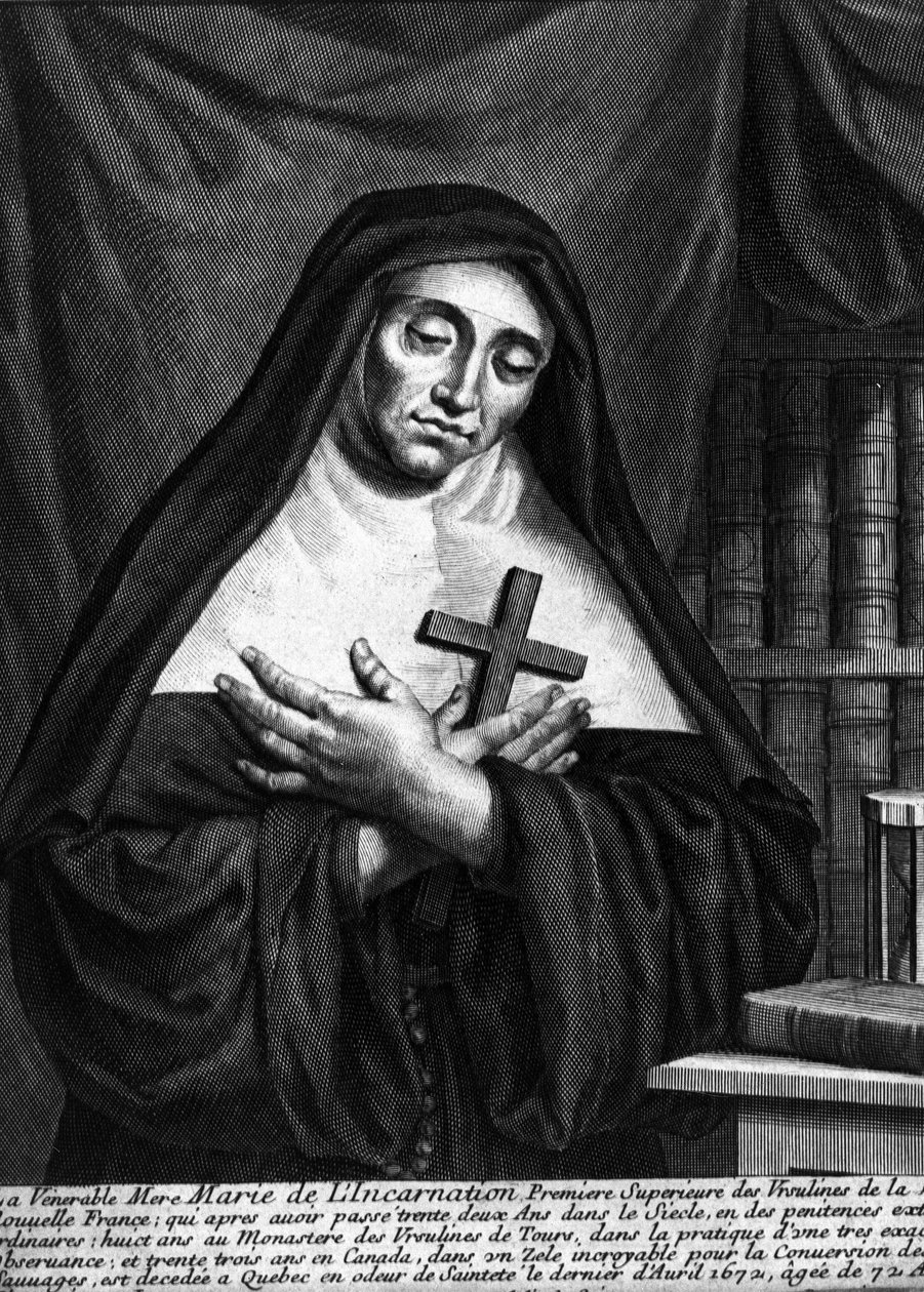 The Venerable Mother Mary of the Incarnation. بواسطة فنان غير معروف